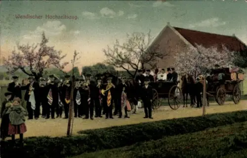 Ak Wendischer Hochzeitszug, Kutsche