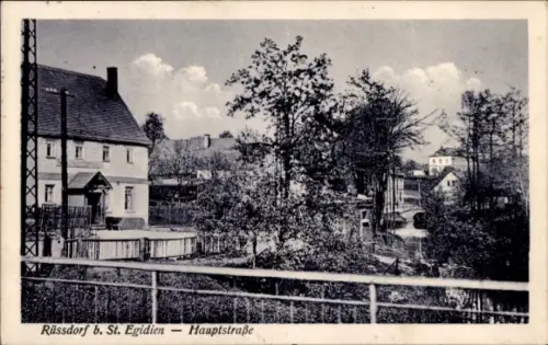 Ak Rüsdorf Bernsdorf in Sachsen, Rüssdorf bei St. Egidien, Hauptstraße