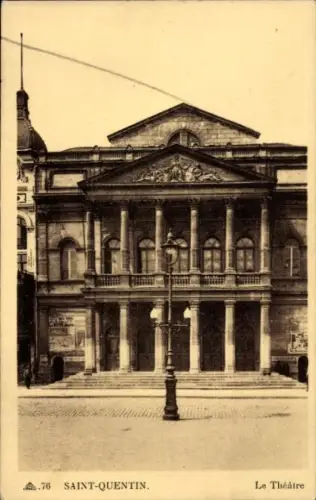 Ak Saint Quentin Aisne, Theater