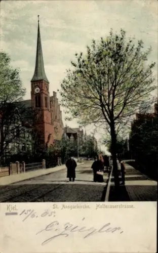 Ak Holtenau Kiel, Voßbrook,  St. Ansgarkirche, Holtenauerstrasse