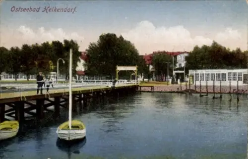 Ak Heikendorf an der Kieler Förde, Seebrücke