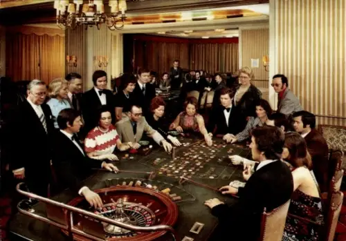Ak Bad Dürkheim an der Weinstraße Pfalz, Spielbank  Kurhaus, Roulettetisch, Roulette, Blackjack