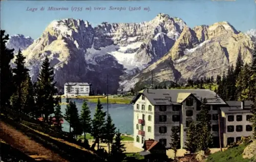Ak Cortina d'Ampezzo Veneto, Lago di Misurina, Vista verso Sorapis
