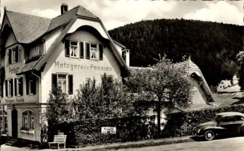 Ak Enzklösterle im Schwarzwald, Pension Stieringer, Metzgerei, Luftkurort Enzklösterle (b. Wildba