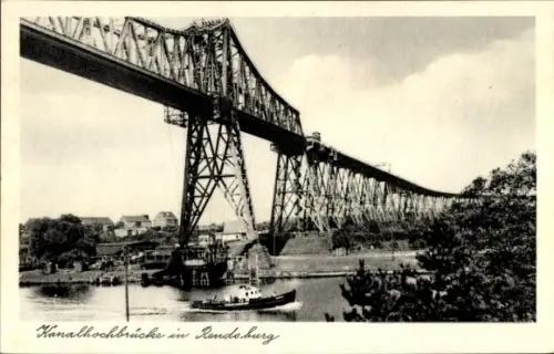 Ak Rendsburg in Schleswig Holstein, Kanalhochbrücke, Rendsburg