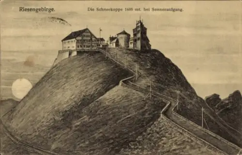 Ak Pec pod Sněžkou Petzer Riesengebirge Reg. Königgrätz, Riesengrundbaude, Riesengebirge, Schneek