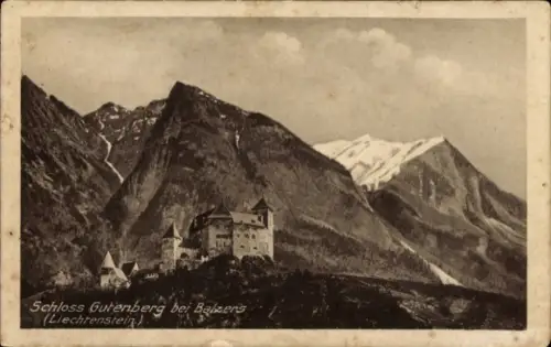 Ak Balzers Liechtenstein, Schloss Gutenberg, Balzers, Liechtenstein
