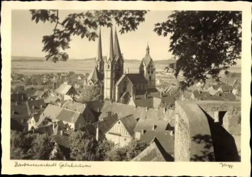 Ak Gelnhausen in Hessen, Blick über den Ort, Kirche, Panorama
