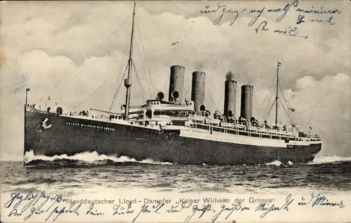 Ak Norddeutscher Lloyd Bremen, Dampfer Kaiser Wilhelm der Große