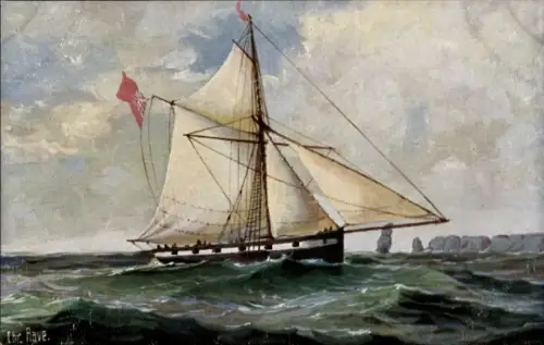 Künstler Ak Rave, Chr., Marine Galerie 269, Englischer Kutter, 1830