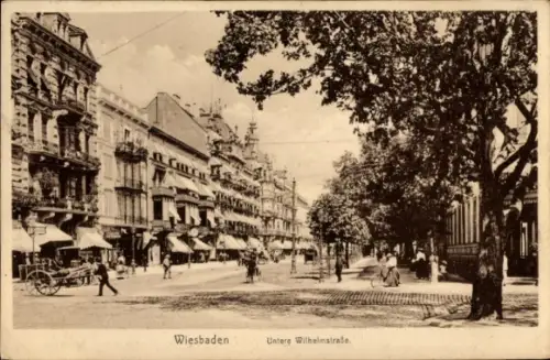 Ak Wiesbaden in Hessen, Untere Wilhelmstraße