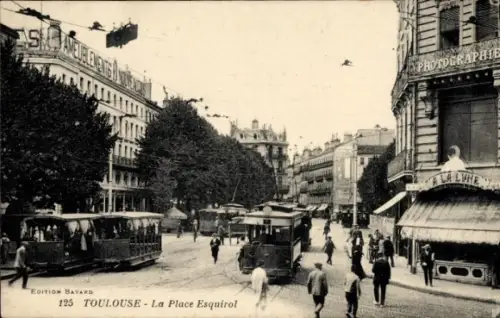 Ak Toulouse Haute Garonne, Toulouse, Place Esquirol, Edition Bayard, Photographie