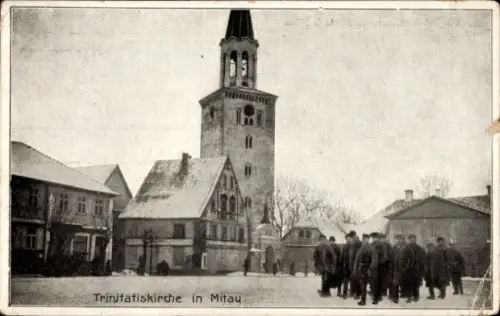 Ak Jelgava Mitau Lettland, Trinitatiskirche in Mitau