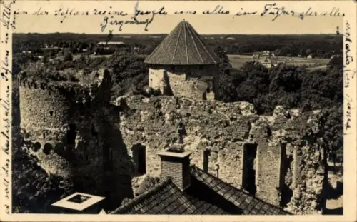 Ak Cesis Wenden Lettland, Ruinen der Ordensburg