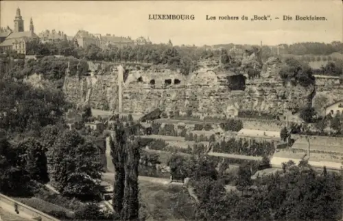 Ak Luxemburg Luxembourg, Luxemburg, Bockfelsen