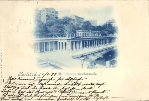 Ak Karlovy Vary Karlsbad Stadt, Mühlbrunnencolonnade