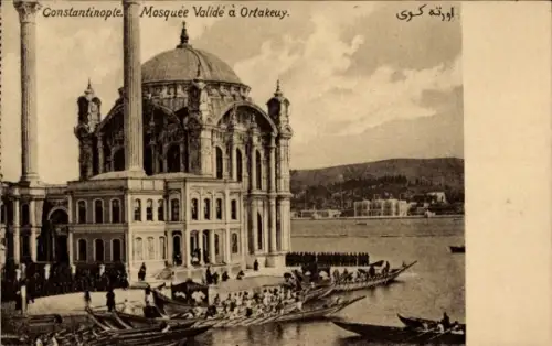 Ak Ortaköy Beşiktaş Konstantinopel Istanbul Türkei, Konstantinopel, Moschee Valide in Ortaköy (Or