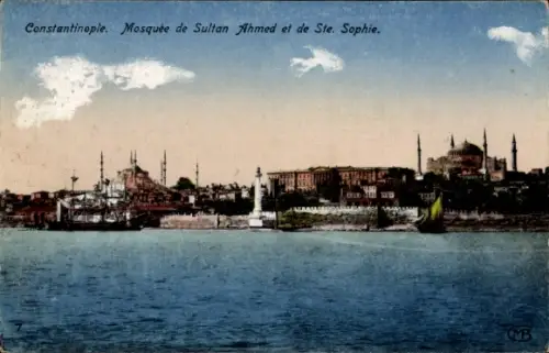 Ak Konstantinopel Istanbul Türkei, Moschee Sultan Ahmed, Hagia Sophia