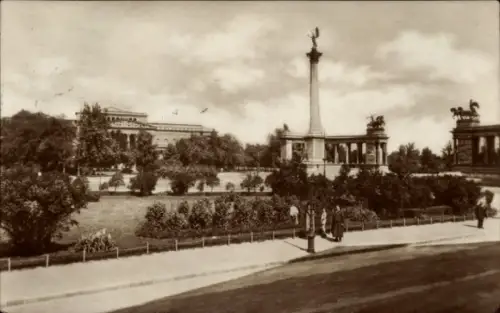 Ak Budapest Ungarn, Blick zum Denkmal
