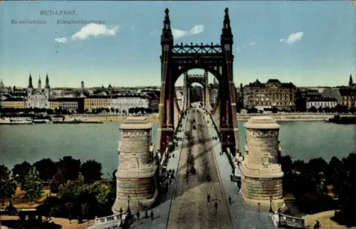 Ak Budapest Ungarn, Elisabethbrücke