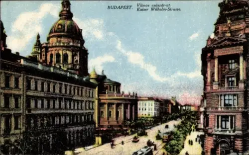 Ak Újpest Budapest Ungarn,  Vilmos császár-ut, Kaiser Wilhelm-Strasse
