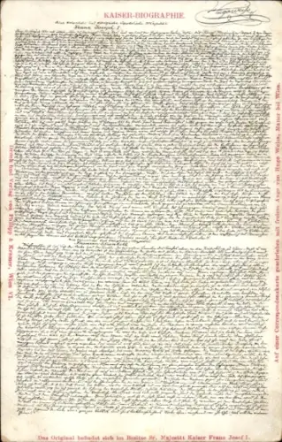 Ak Kaiser-Biographie, Kaiser Franz Josef I.
