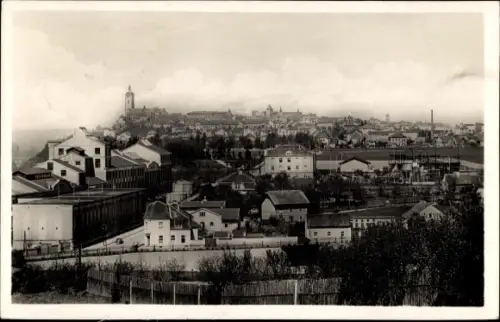 Ak Mělník Mittelböhmen, Blick auf den Ort