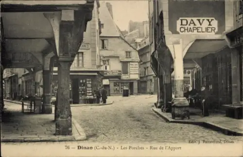 Ak Dinan Côtes-d’Armor,  Les Porches, Rue de l'Apport, DAVY Chapelier, INNES, ALLANO