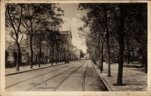 Ak Fürth in Mittelfranken Bayern, Ludwigsbahnhof