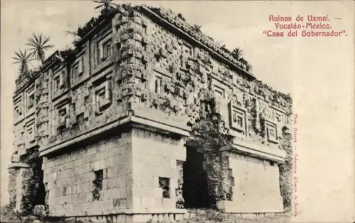 Ak Yucatán Mexiko, Ruinas de Uxmal, Casa del Gobernador