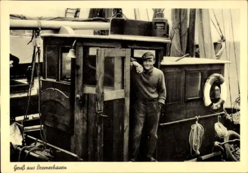 Ak Bremerhaven, Fischer, Fischerboot, Fischfang