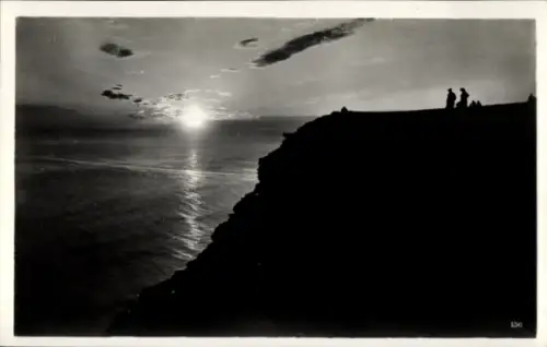 Ak Hornvika Nordkap Norwegen, Sonnenuntergang, Zuschauer, Meer