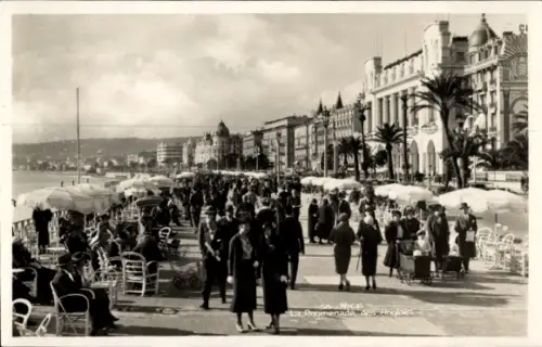 Ak Nice Nizza Alpes Maritimes,  La Promenade des Anglais
