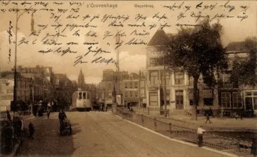 Ak 's Gravenhage Den Haag Südholland, Wagenbrug, Straßenbahn