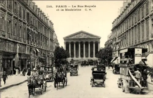 Ak Paris VIII Élysée, Rue Royale, La Madeleine, Paris