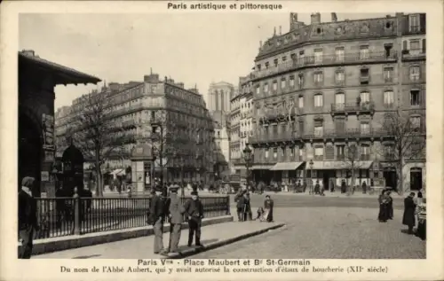 Ak Paris V., Place Maubert et Boulevard Saint Germain