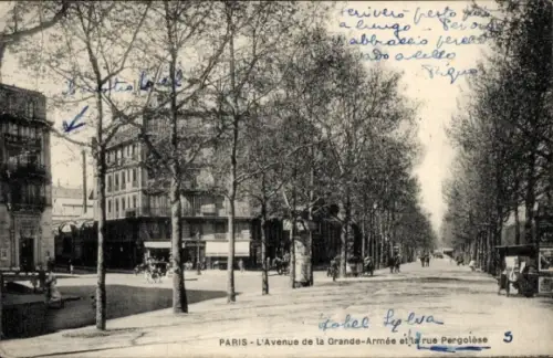 Ak Paris XVI Passy, Avenue de la Grande-Armée