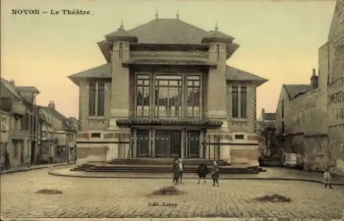 Ak Noyon Oise,  Le Théâtre, Edit. Leroy
