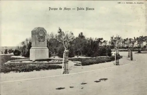 Ak Bahia Blanca Argentinien, Mayo Park, Denkmal