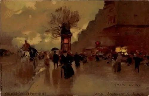 Künstler Ak Luigi, L., Paris III. Arrondissement Temple, Boulevard du Temple