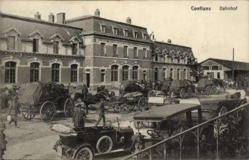 Ak Conflans Yvelines, Bahnhof, I. WK