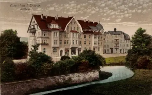 Ak Olbernhau im Erzgebirge,  Rathaus