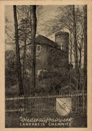 Ak Rabenstein Chemnitz in Sachsen, Burgruine Rabenstein, Wiederaufbauwerk Landkreis Chemnitz