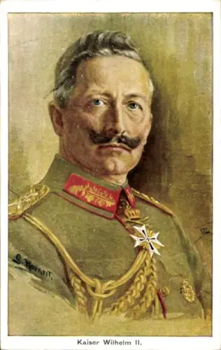 Künstler Ak Hornert, G., Kaiser Wilhelm II., Portrait in Uniform, Orden
