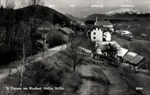 Ak St Corona am Wechsel in Niederösterreich, Gesamtansicht