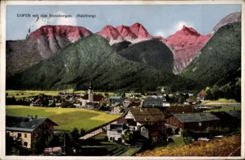 Ak Lofer in Salzburg, schöne Detailansicht