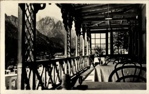 Ak Gstatterboden Weng im Gesäuse Steiermark, Hotelterrasse