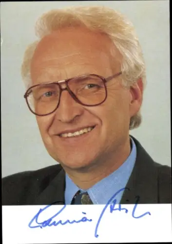 Foto Politiker Edmund Stoiber, Ministerpräsident des Freistaates Bayern, Autogramm