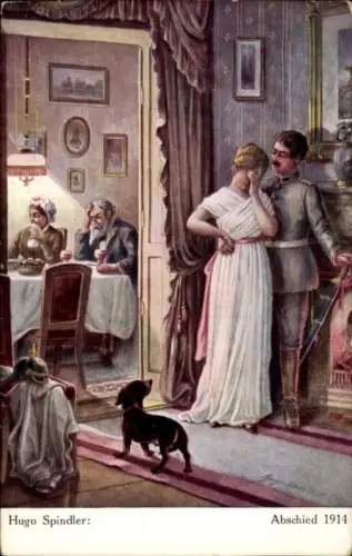 Künstler Ak Spindler, H., Abschied 1914