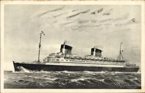 Künstler Ak Paquebot Liberté, CGT, French Line
